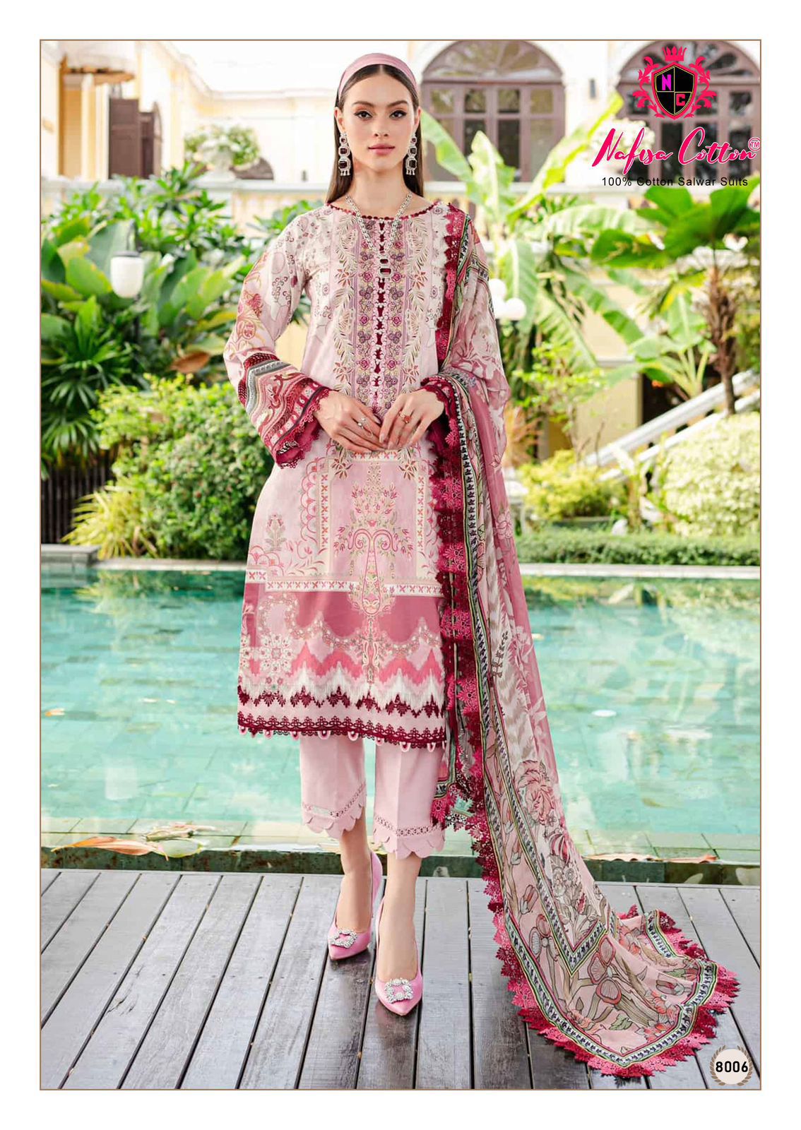 Mahera Vol 8 Nafisa Cotton Karachi Salwar Suits Supplier