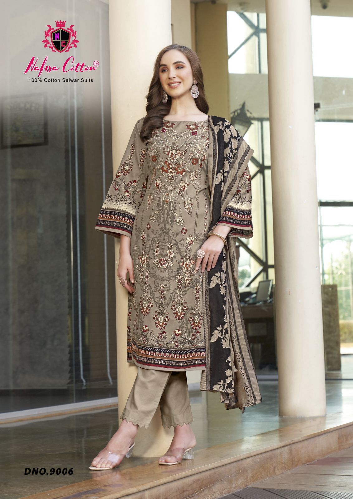Mahera Vol 9 Nafisa Cotton Karachi Salwar Suits Exporter Ahmedabad