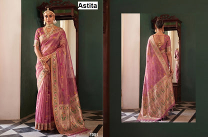 Maheshwari Silk Astita Tissue Silk Sarees Supplier