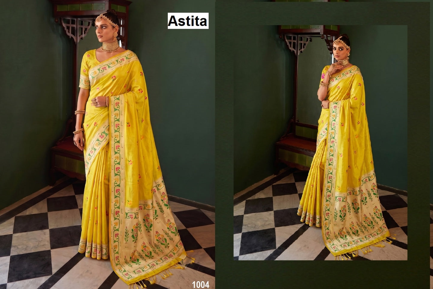 Maheshwari Silk Astita Tissue Silk Sarees Supplier