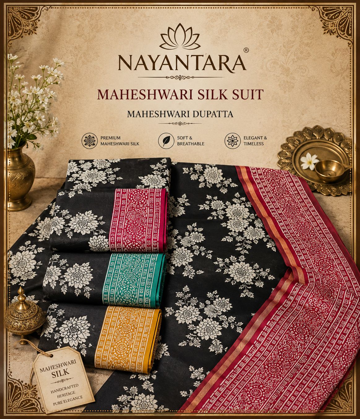 Maheshwari Silk Nayntara Salwar Suits Wholesale Rate