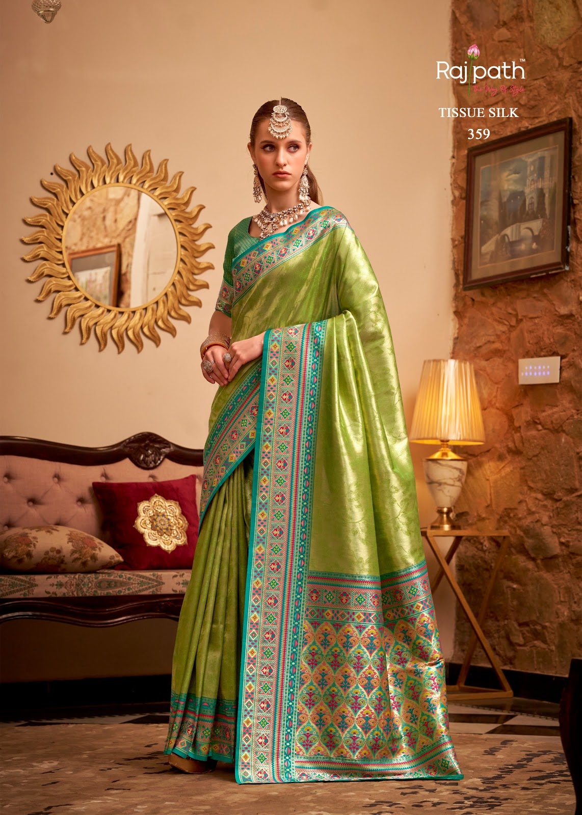 Maheswari Rajpath Tissue Silk Sarees Exporter