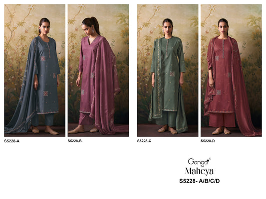 Maheya S5228 Ganga Corduroy Plazzo Style Suits Exporter Gujarat