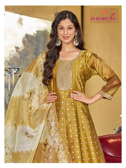 Mahi Aanchi Shimmer Readymade Anarkali Suits Wholesaler