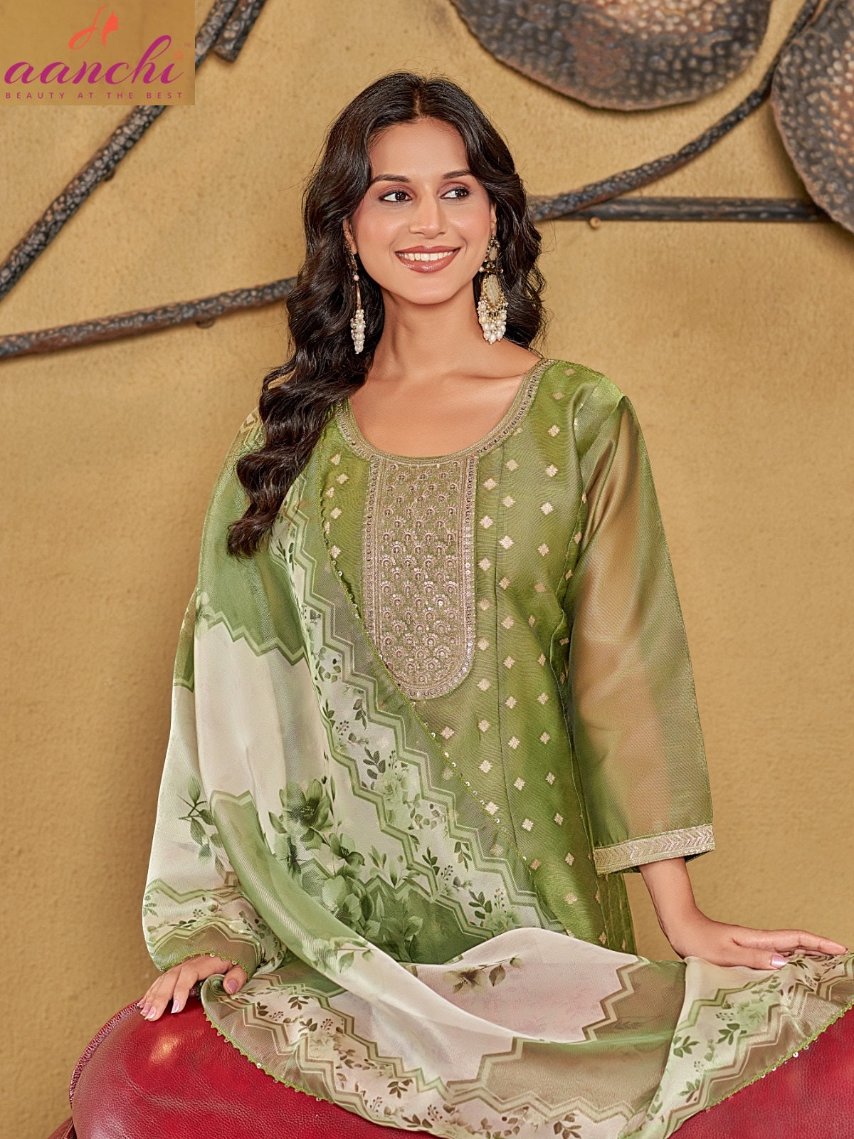 Mahi Aanchi Shimmer Readymade Anarkali Suits Wholesaler