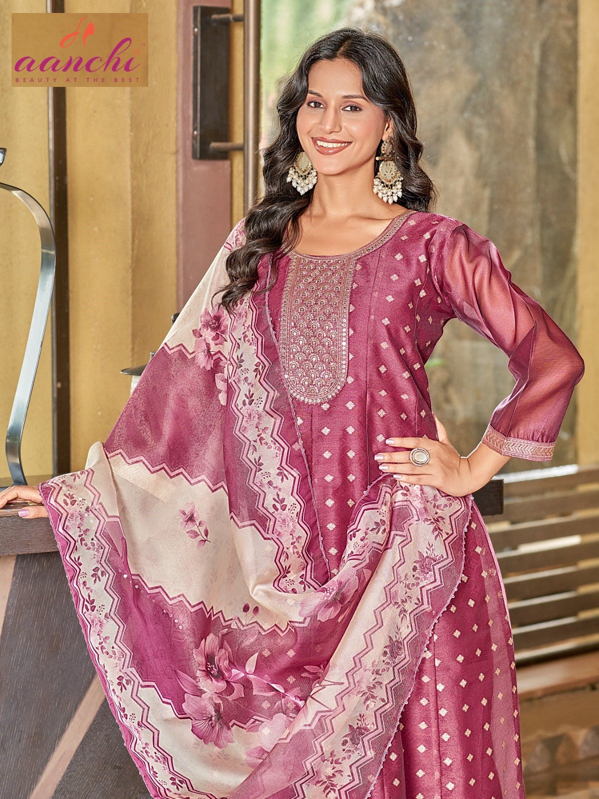 Mahi Aanchi Shimmer Readymade Anarkali Suits Wholesaler