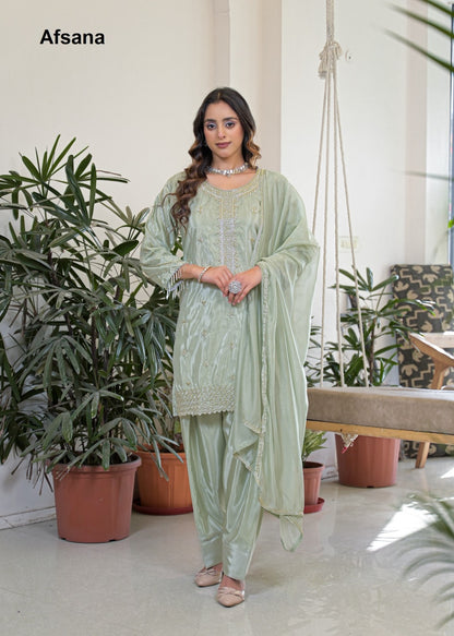 Mahi Afsana Crape Silk Pakistani Readymade Suits Wholesale