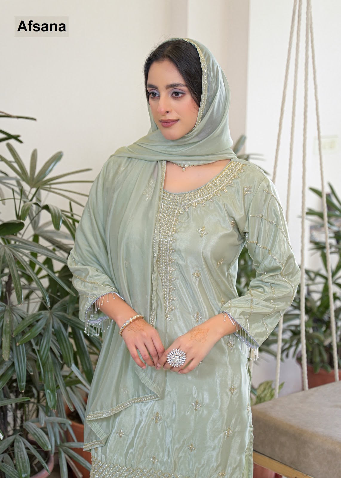 Mahi Afsana Crape Silk Pakistani Readymade Suits Wholesale