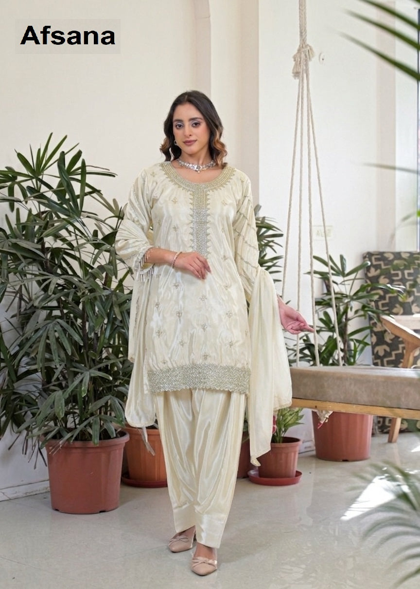 Mahi Afsana Crape Silk Pakistani Readymade Suits Wholesale