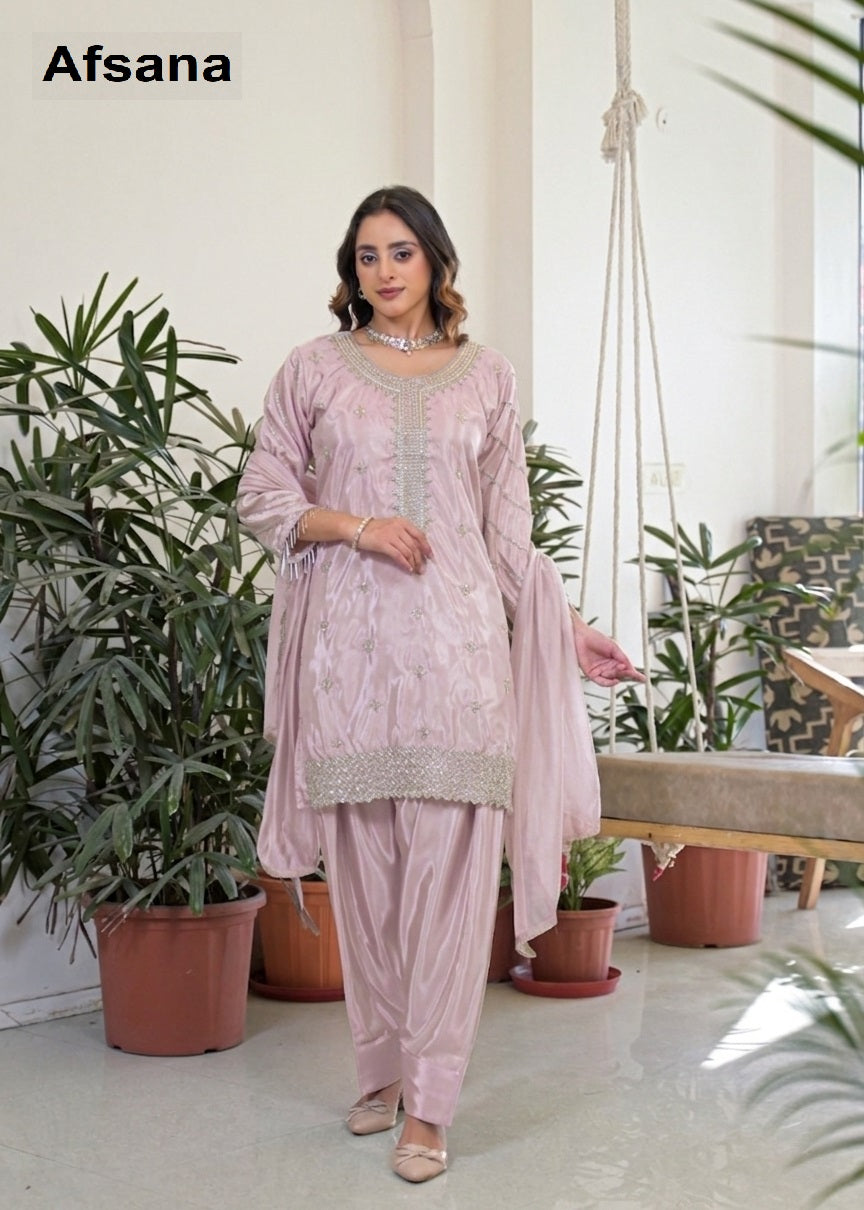 Mahi Afsana Crape Silk Pakistani Readymade Suits Wholesale