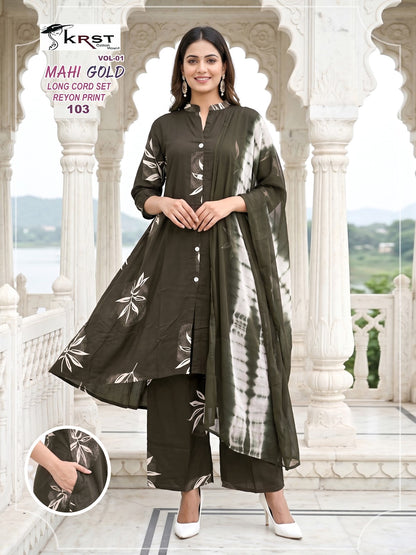 Mahi Gold Vol 1 Krst Rayon 14Kg Readymade Plazzo Style Suits Wholesaler India