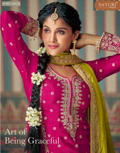 Mahi Pro Sayuri Chinon Silk Readymade Suits Exporter India