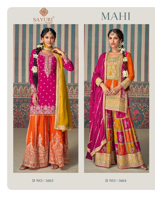 Mahi Sayuri Chinon Silk Readymade Suits Wholesaler Gujarat