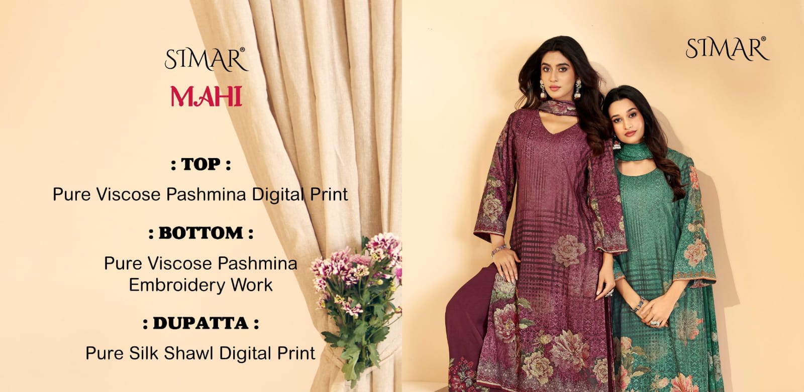 Mahi Simar Pashmina Suits Supplier Gujarat
