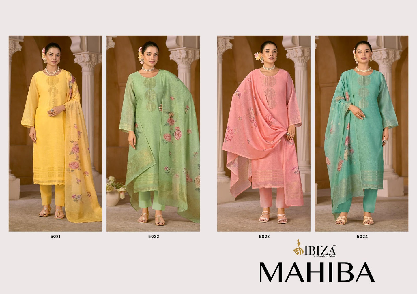 Mahiba Ibiza Lilen Pant Style Suits Supplier Gujarat