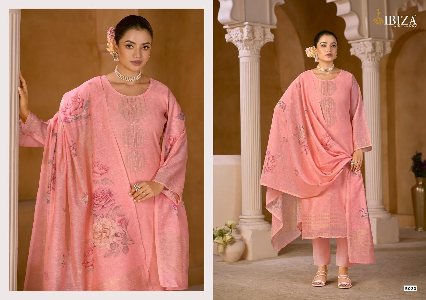 Mahiba Ibiza Lilen Pant Style Suits Supplier Gujarat