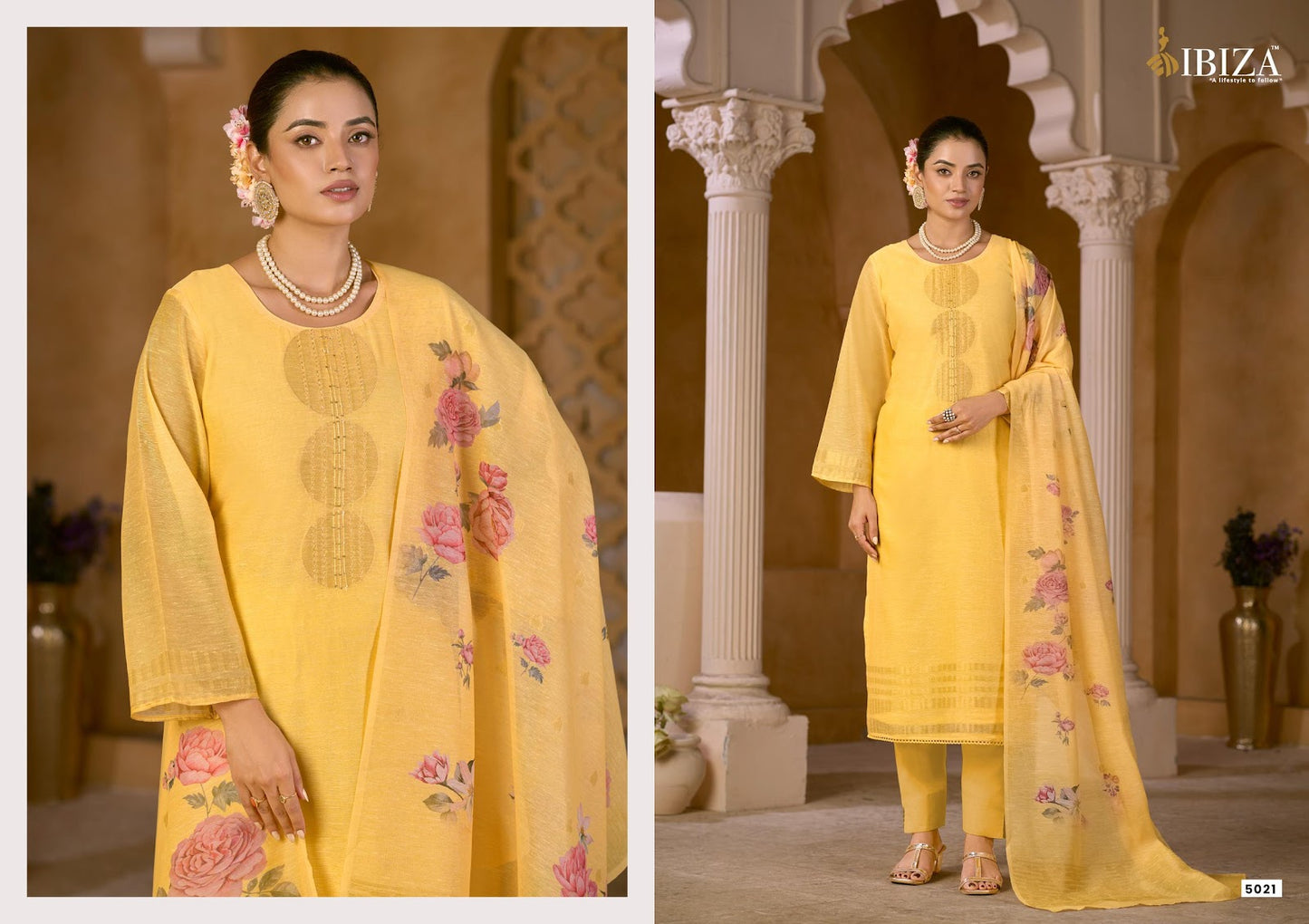 Mahiba Ibiza Lilen Pant Style Suits Supplier Gujarat