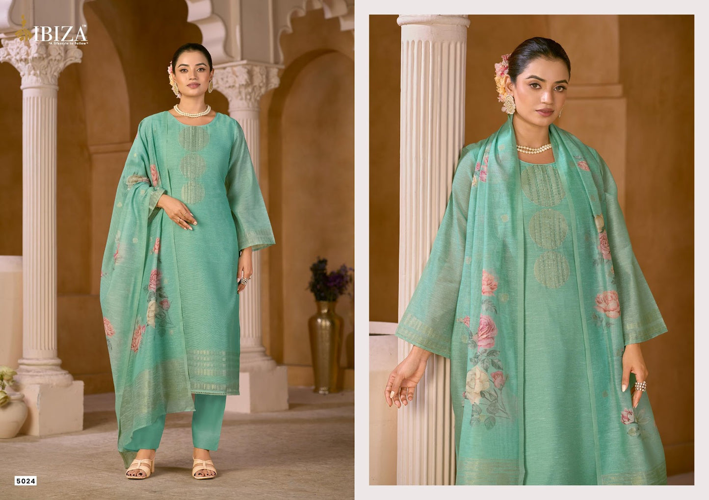 Mahiba Ibiza Lilen Pant Style Suits Supplier Gujarat