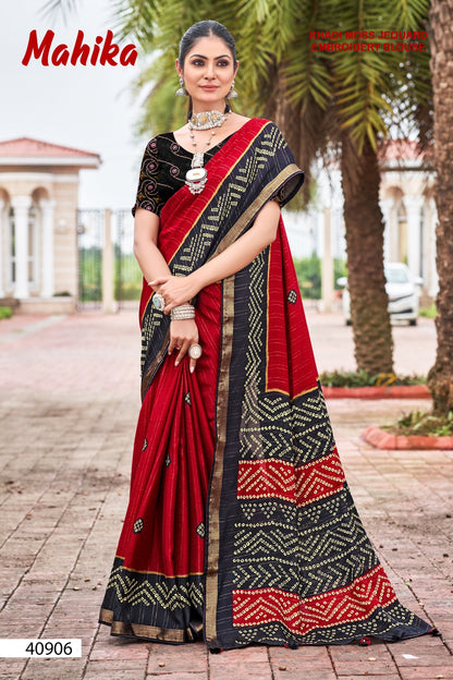 Mahika 5D Designer Moss Sarees Manufacturer India