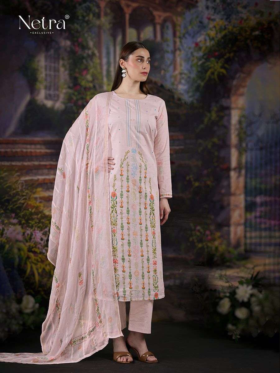 Mahika Netra Pure Linen Pant Style Suits Exporter Ahmedabad