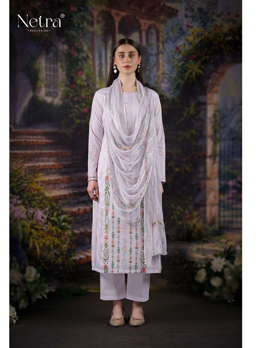 Mahika Netra Pure Linen Pant Style Suits Exporter Ahmedabad