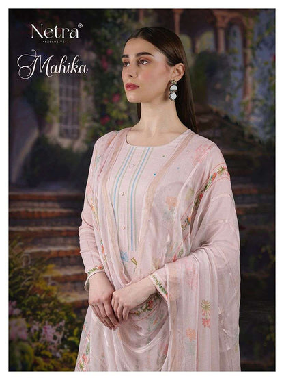 Mahika Netra Pure Linen Pant Style Suits Exporter Ahmedabad