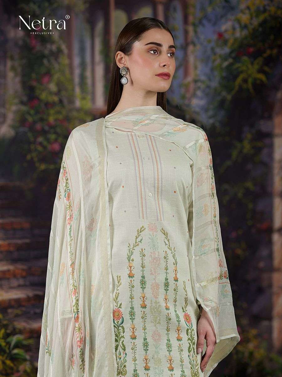 Mahika Netra Pure Linen Pant Style Suits Exporter Ahmedabad