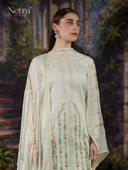 Mahika Netra Pure Linen Pant Style Suits Exporter Ahmedabad
