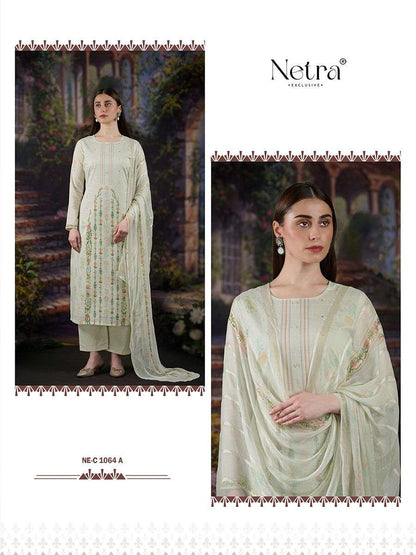 Mahika Netra Pure Linen Pant Style Suits Exporter Ahmedabad
