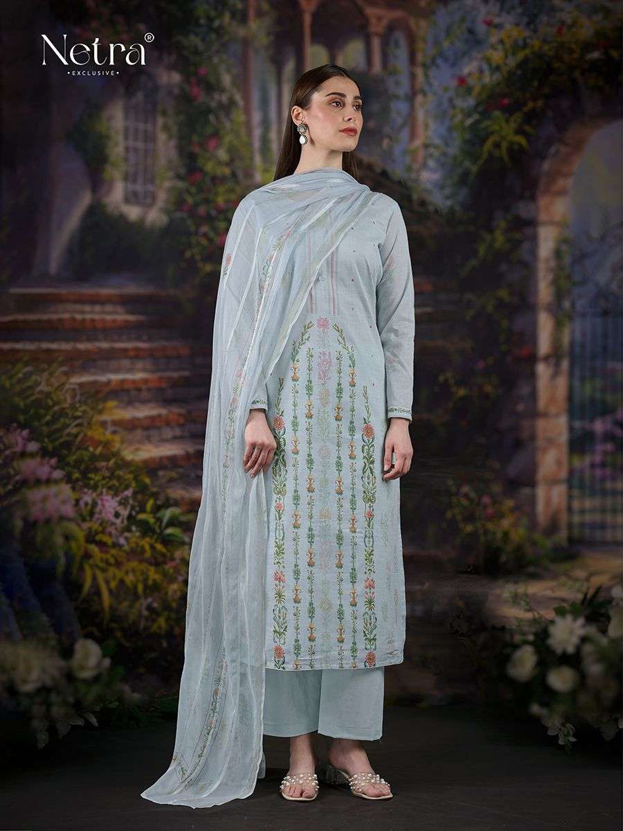 Mahika Netra Pure Linen Pant Style Suits Exporter Ahmedabad