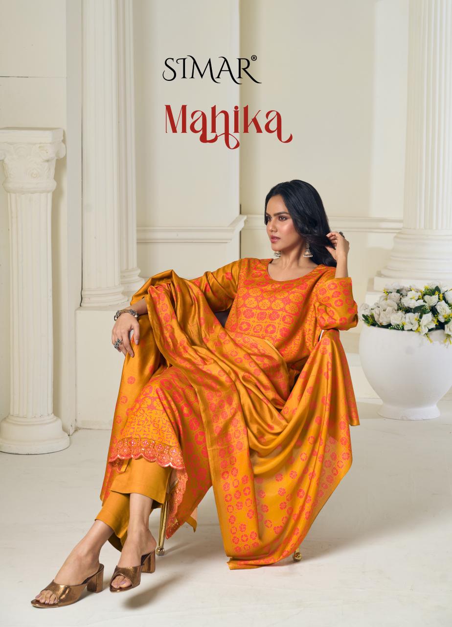 Mahika Simar Viscose Pashmina Suits Wholesale Price