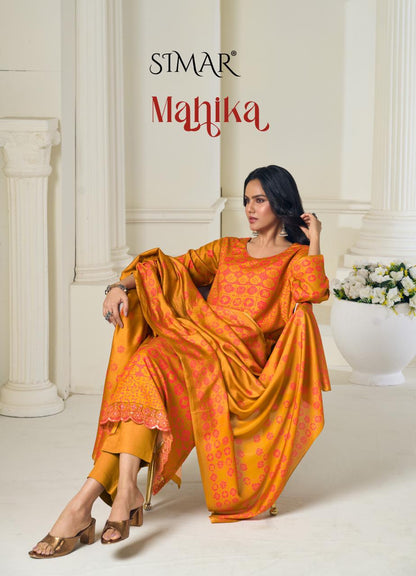 Mahika Simar Viscose Pashmina Suits Wholesale Price