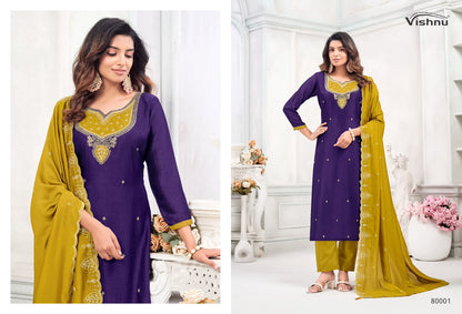Mahika Vishnu Impex Vichitra Silk Pant Style Suits Exporter