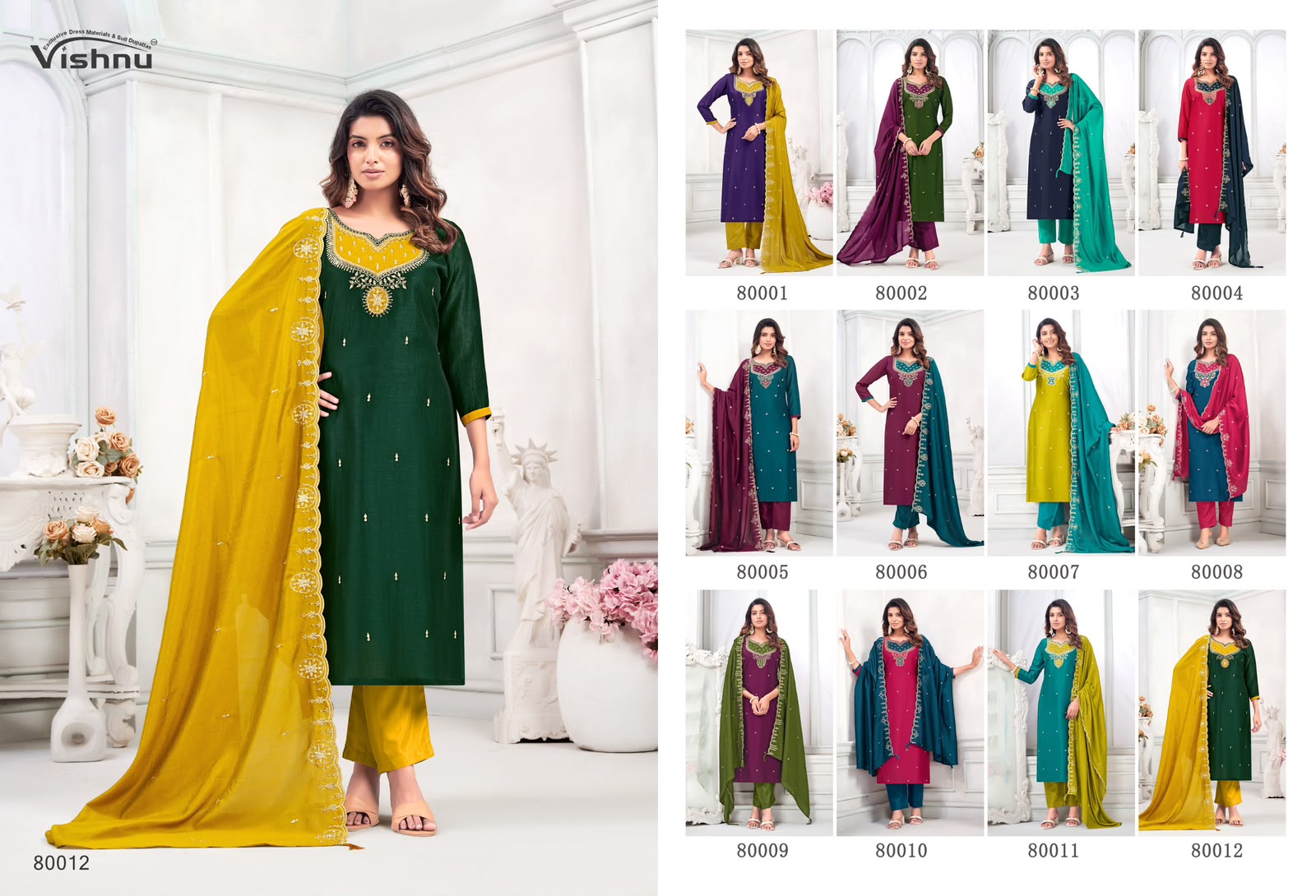 Mahika Vishnu Impex Vichitra Silk Pant Style Suits Exporter