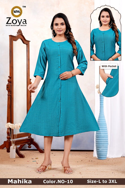 Mahika Zoya Vertican Anarkali Kurtis Manufacturer Gujarat