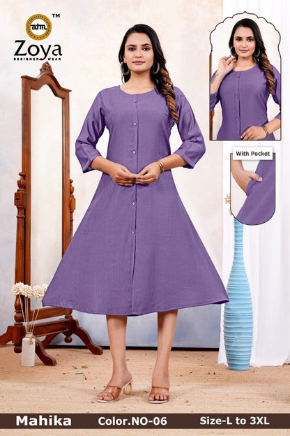 Mahika Zoya Vertican Anarkali Kurtis Manufacturer Gujarat