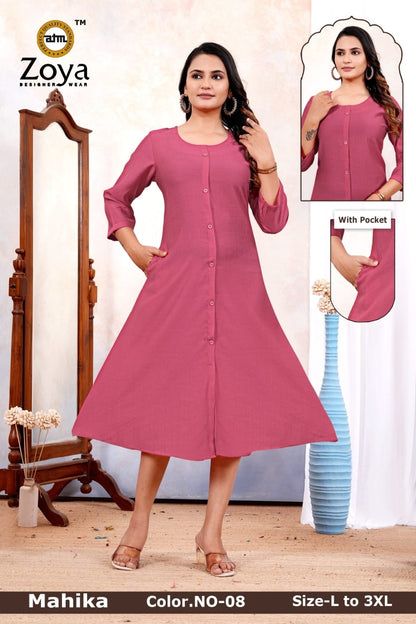 Mahika Zoya Vertican Anarkali Kurtis Manufacturer Gujarat