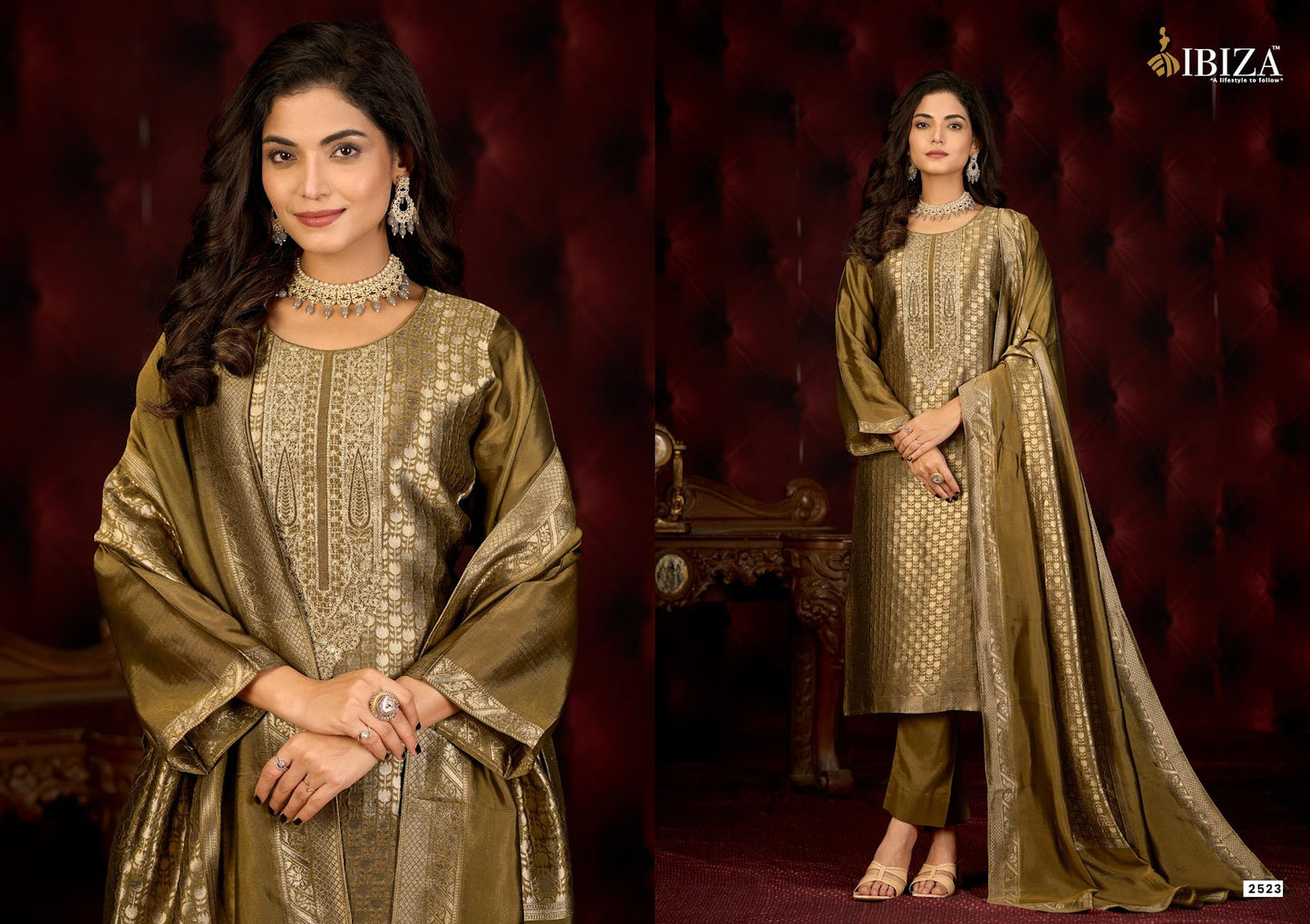 Mahima Ibiza Banglori Silk Pant Style Suits Wholesaler Gujarat