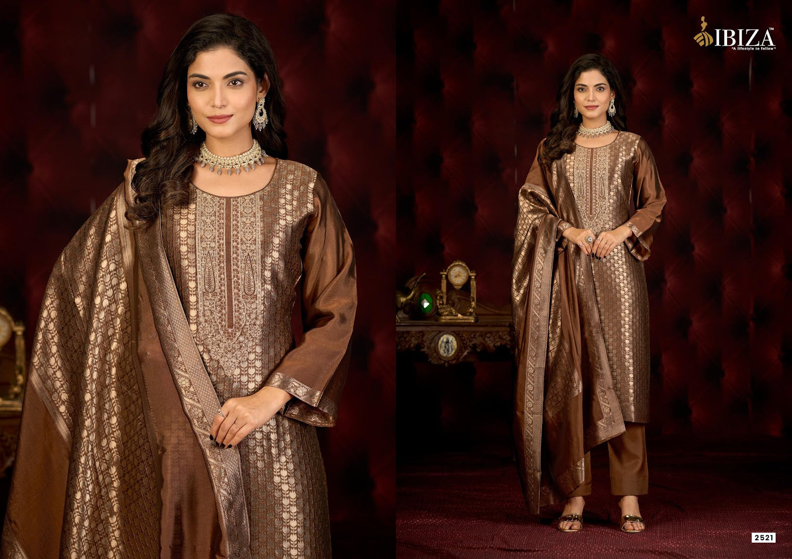 Mahima Ibiza Banglori Silk Pant Style Suits Wholesaler Gujarat