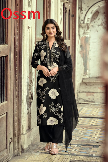 Mahima Ossm Rayon 22Kg Readymade Pant Style Suits Supplier India