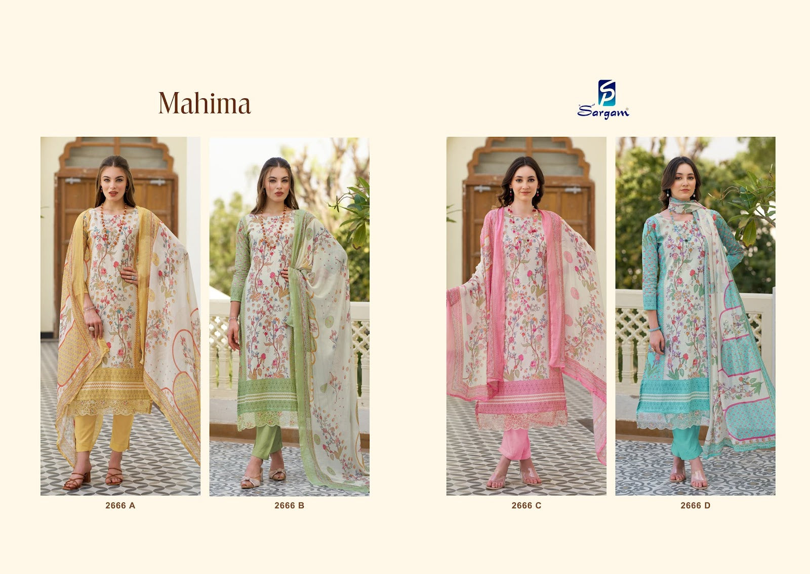 Mahima Sargam Prints Cambric Pant Style Suits Wholesale