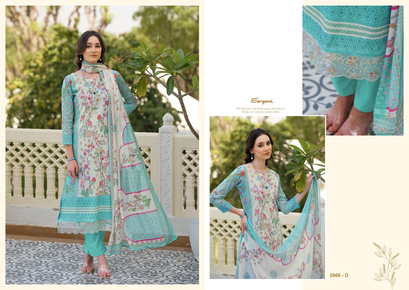 Mahima Sargam Prints Cambric Pant Style Suits Wholesale