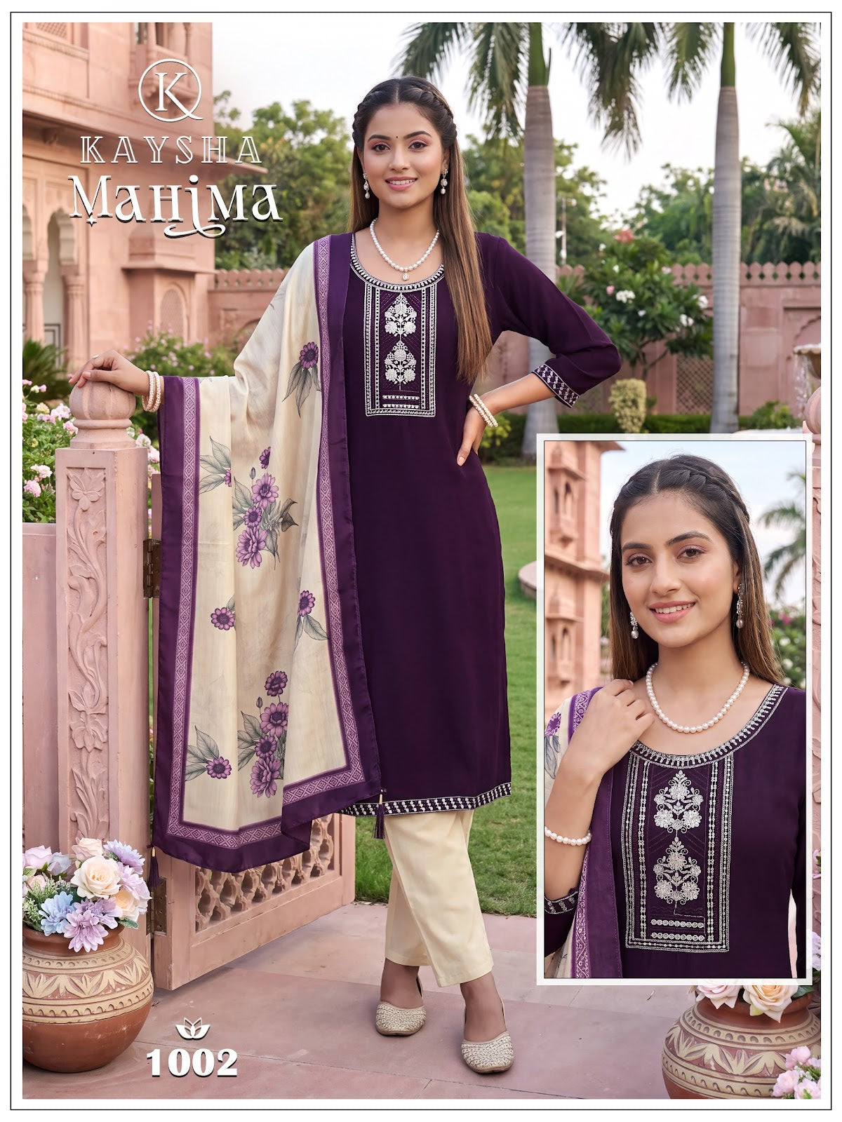 Mahima Vol 1 Kysa Silk Readymade Pant Style Suits Wholesale Rate