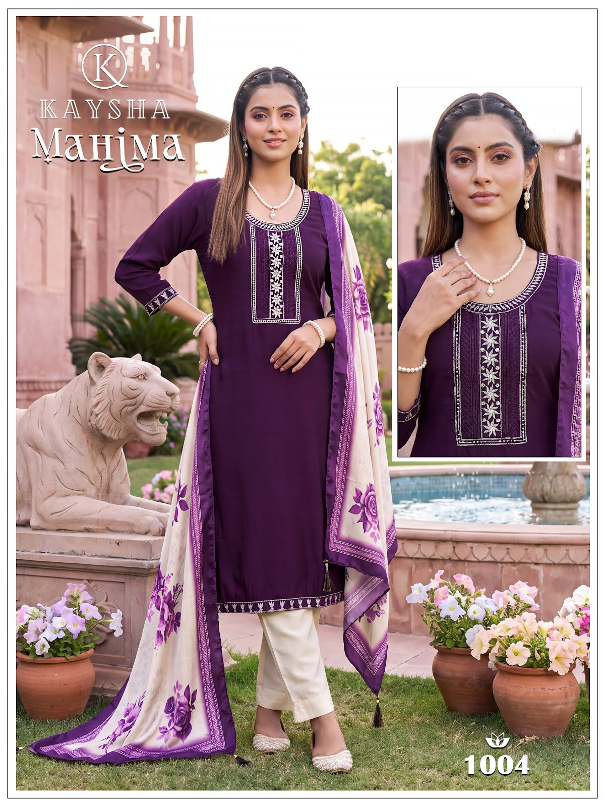Mahima Vol 1 Kysa Silk Readymade Pant Style Suits Wholesale Rate