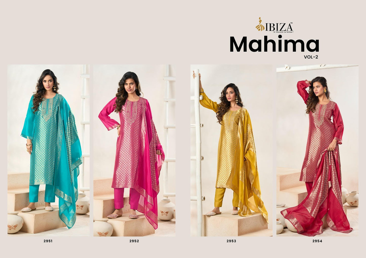 Mahima Vol 2 Ibiza Banglori Silk Pant Style Suits Wholesaler Ahmedabad