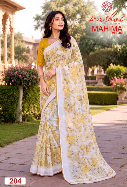 Mahima Vol 2 Kashvi Creation Georgette Sarees Exporter