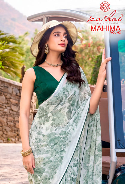 Mahima Vol 2 Kashvi Creation Georgette Sarees Exporter