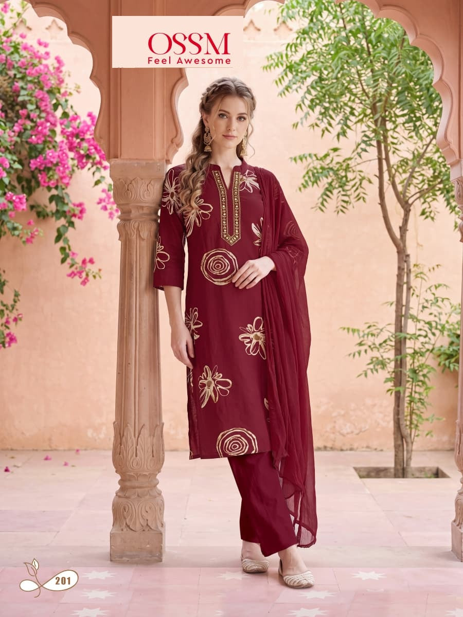 Mahima Vol 2 Ossm Rayon 22Kg Readymade Pant Style Suits Exporter