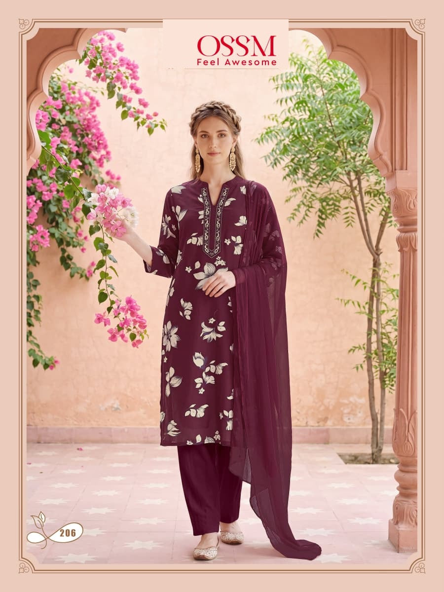 Mahima Vol 2 Ossm Rayon 22Kg Readymade Pant Style Suits Exporter