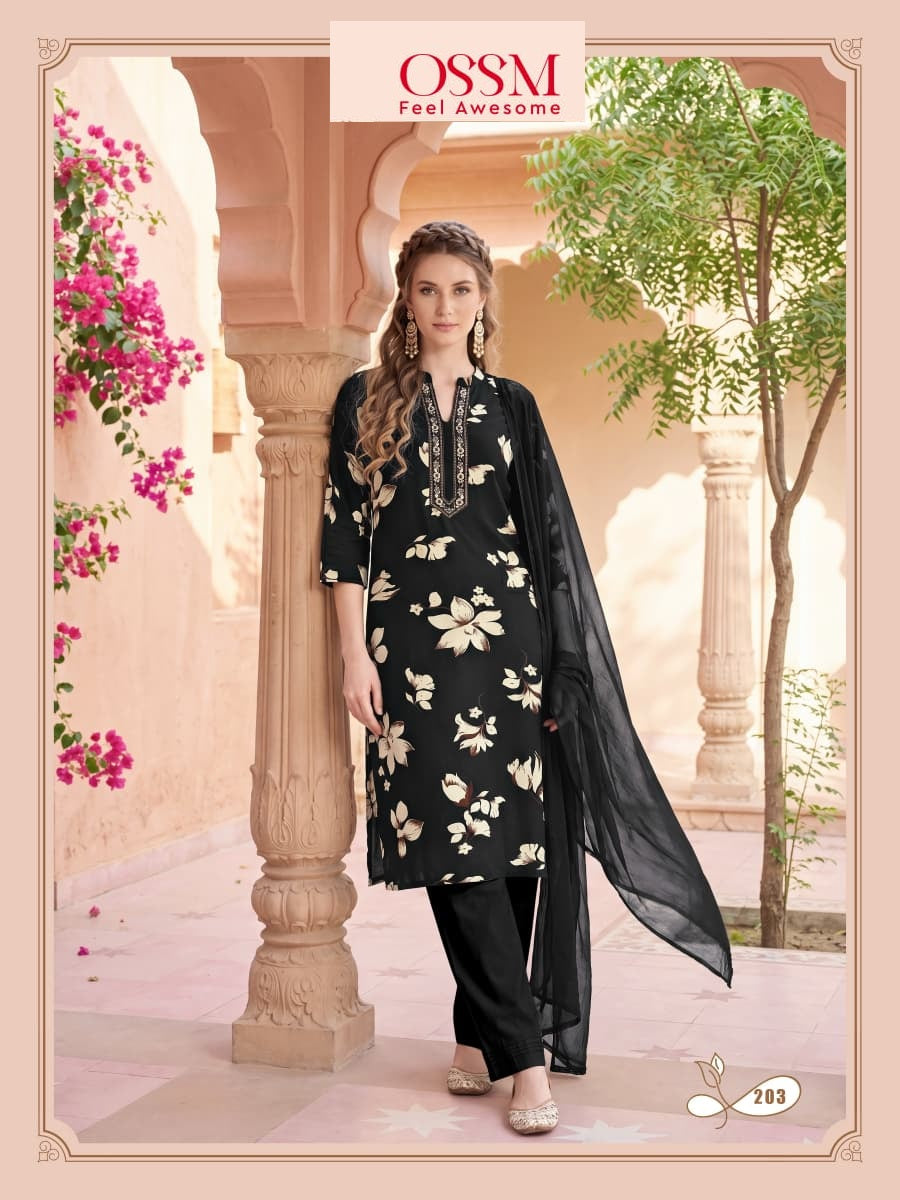 Mahima Vol 2 Ossm Rayon 22Kg Readymade Pant Style Suits Exporter